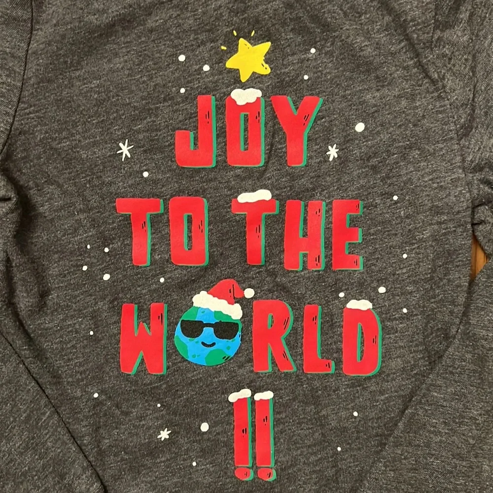 3T “Joy To The World” Gray Long Sleeved Shirt